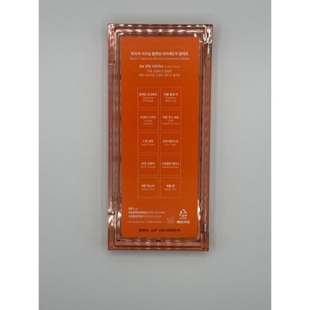 Peach C Seasonal Blending Eyeshadow Palette 04 Sunlit‎ Citrus Korean Makeup 8.3g - Picture 7 of 7